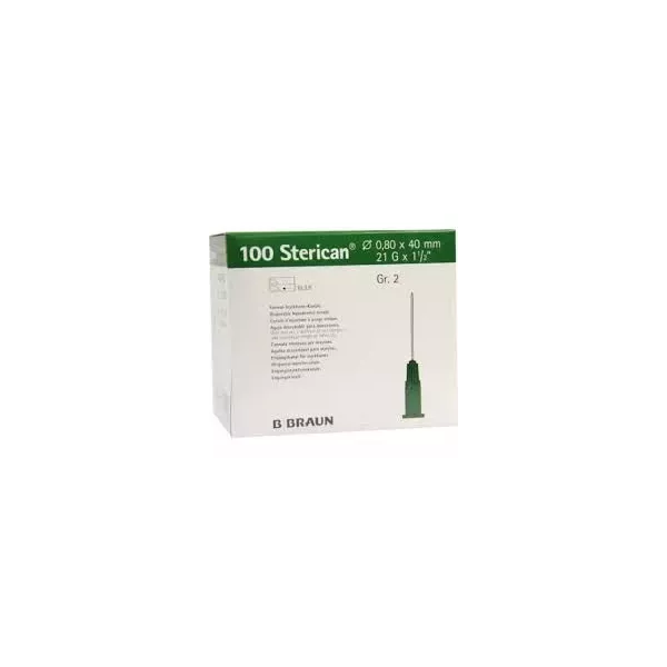 AGUJA ESTERIL 21G 0.8x40 STERICAN C/100U
